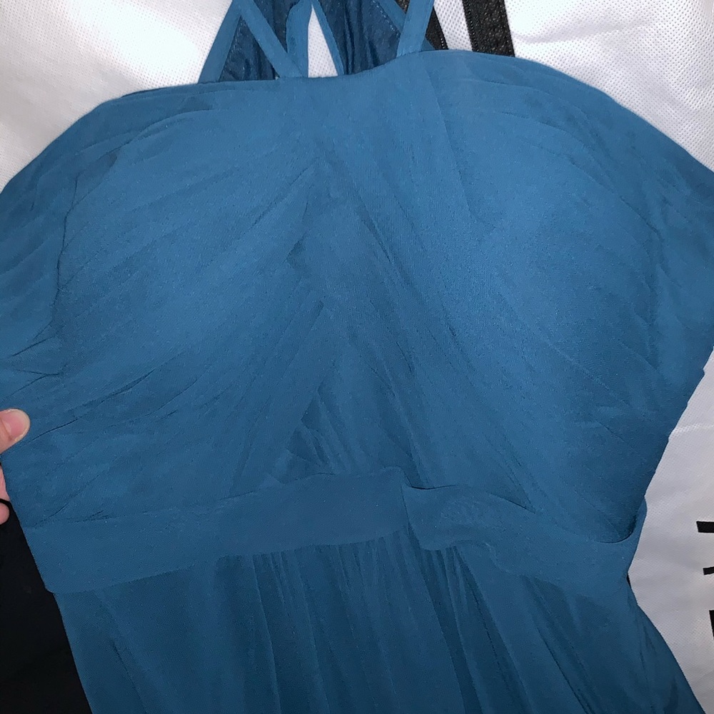 Azazie ink blue bridesmaid dresss